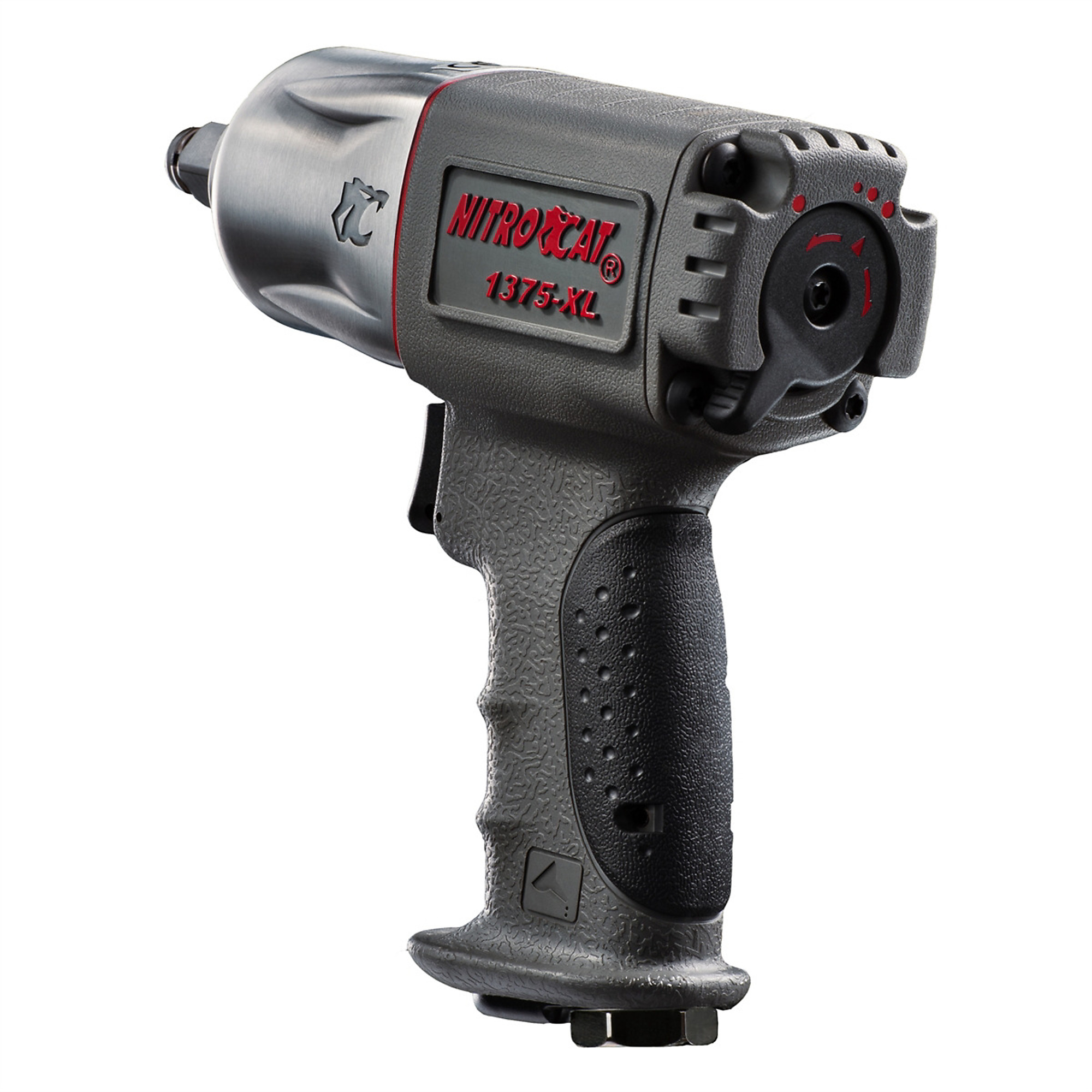 AirCat Nitrocat Mini 1/2in. Drive Impact Wrench — 700 ft-lb Loosening Torque, 200-500 ft-lb Working Torque, Twin Clutch Mechanism, Lightweight, 85dB, Model# ACA1375-XL